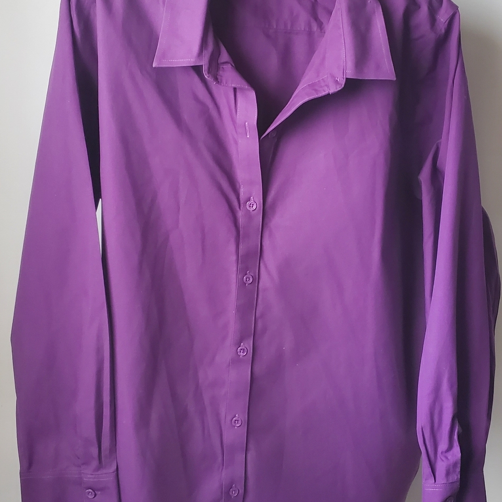 Purple Button-Up Shirt